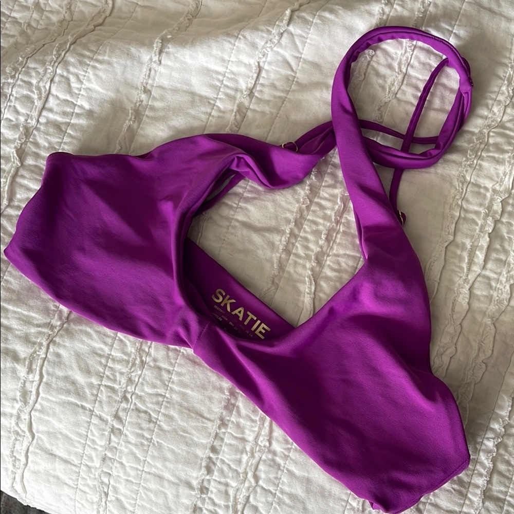 Skatie Purple Bikini Top